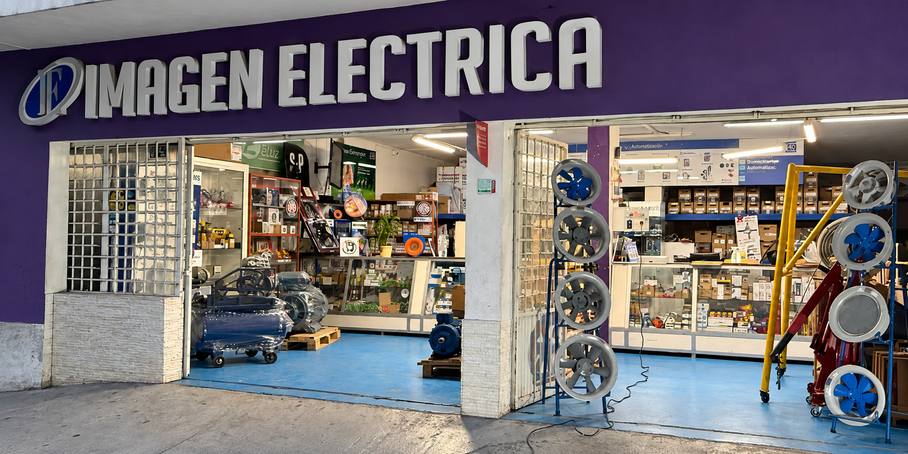 Fachada del almacén Imagen Eléctrica en Bucaramanga